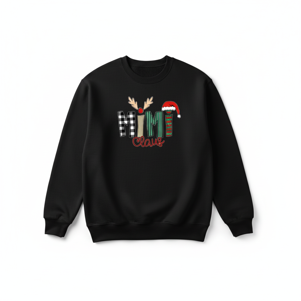 Mimi Claus” Sweatshirt – Cute Grandparent Christmas Design Holiday Festive Jumper