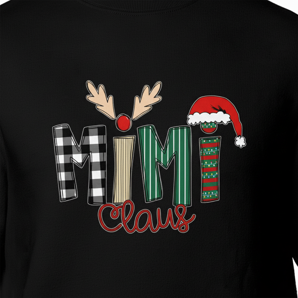 Mimi Claus” Sweatshirt – Cute Grandparent Christmas Design Holiday Festive Jumper