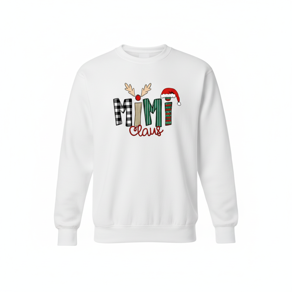 Mimi Claus” Sweatshirt – Cute Grandparent Christmas Design Holiday Festive Jumper