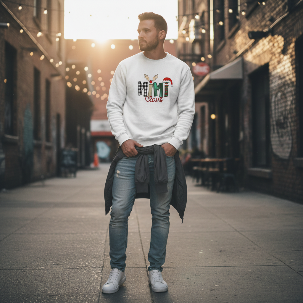 Mimi Claus” Sweatshirt – Cute Grandparent Christmas Design Holiday Festive Jumper