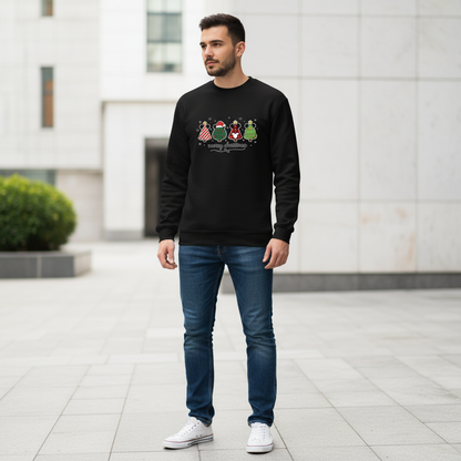 Whimsical Mickey Christmas Tree Lineup Sweatshirt – Cute Festive Holiday Disney-Inspired Jumper