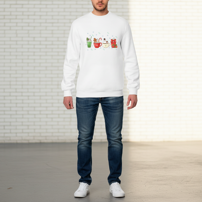 “Holiday Sips Collection” Sweatshirt – Festive Drinks-Themed Christmas Winter Jumper