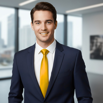 Yellow Skinny Slim Tie