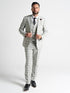 Oxford Men’s Pearl River Blue Checked 3-Piece Suit – Regular Fit