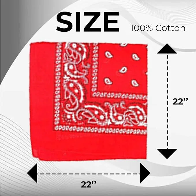 Green Paisley Cotton Bandana in 3 Pack - Aamera Fashion