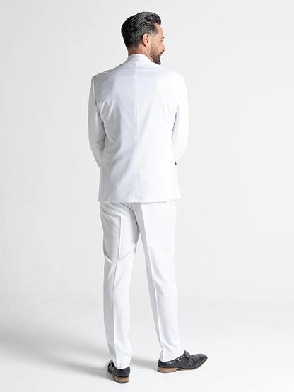 Buy Henry Mens White Slim Fit Three Piece Suit - Weddings, Office, Meeting Formal Event Suit Order Suit Online - The Tie Company