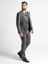 Men’s Grey Tweed White Checked 3-Piece Tailored Fit Suit