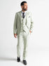Edward Men’s Pastel Green 3-Piece Slim Fit Suit