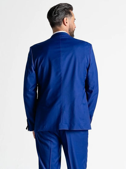 Buy Haris Mens Blue Slim Fit Three Piece Suit - Wedding, Office, Business, Formal Event Suit, Order Suit Online - The Tie Company