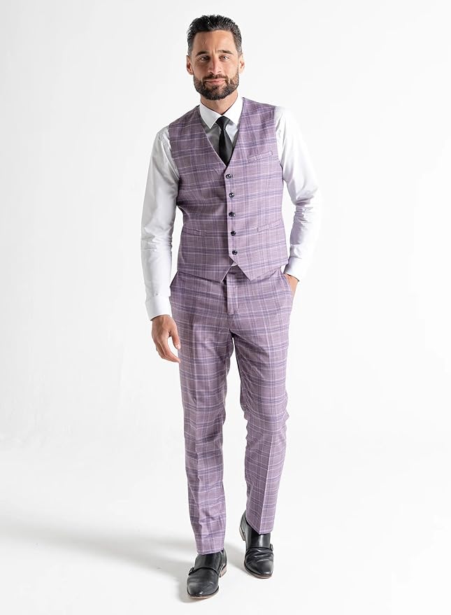 Buy Mens Kensington Lilac Tailored Fit Three Peace Suit â€“ Weddings, Business, and Formal Occasions Suit Order Suit Online - The Tie Company
