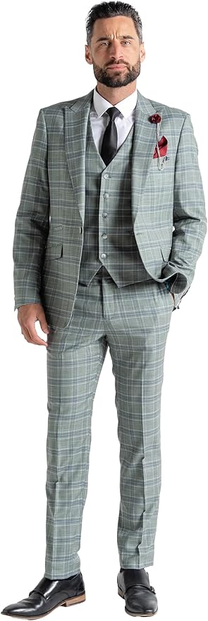 Buy Mens Kensington Olive Green Tailored Fit Wool Blend Suit â€“ Weddings, Business Meetings, and Formal Occasions Suit Order Suit Online. - The Tie Company