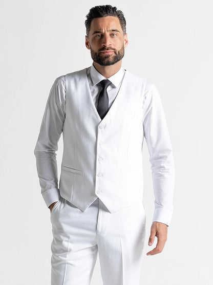 Buy Henry Mens White Slim Fit Three Piece Suit - Weddings, Office, Meeting Formal Event Suit Order Suit Online - The Tie Company