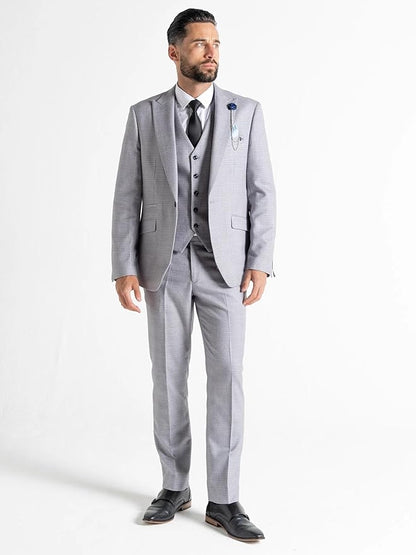 Men’s Light Grey Three-Piece Suit