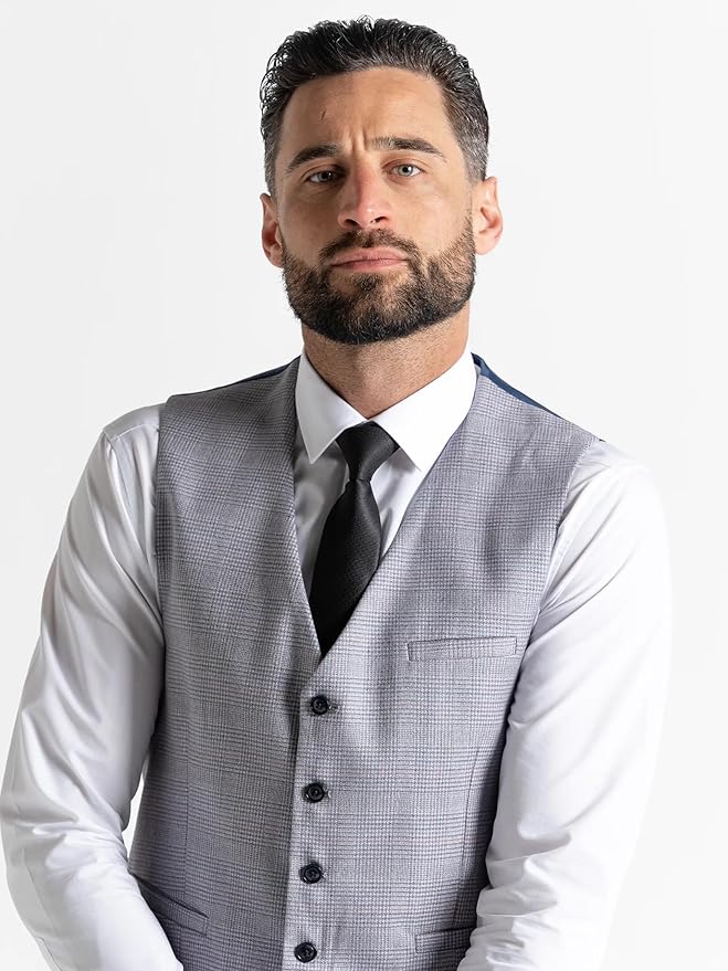 Light Grey Three Piece Suit â€“ Tailored Fit Blazer, Waistcoat, and Trousers â€“ Elegant Formalwear for Weddings and Special Occasions - The Tie Company