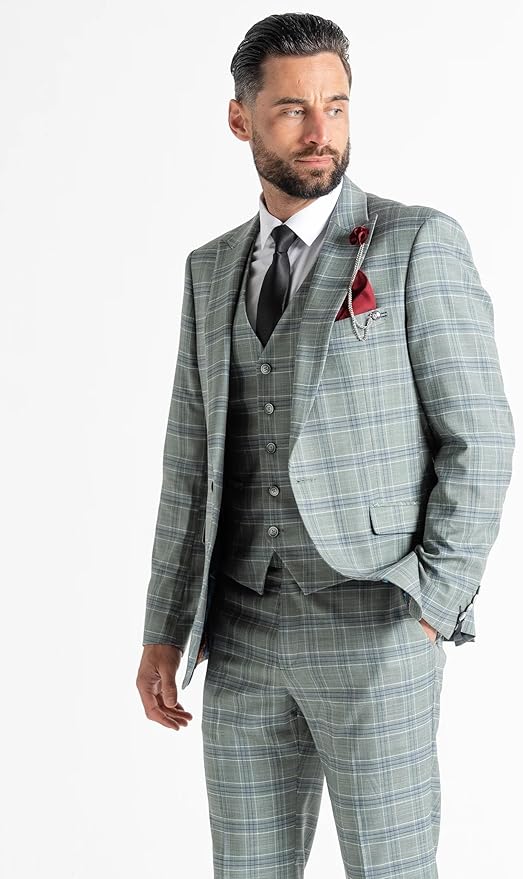 Buy Mens Kensington Olive Green Tailored Fit Wool Blend Suit â€“ Weddings, Business Meetings, and Formal Occasions Suit Order Suit Online. - The Tie Company