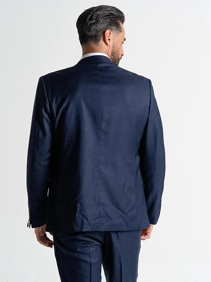Navy Three-Piece Suit â€“ Slim Fit, Notch Lapel, Single-Breasted, Two-Button Closure â€“ Ideal for Weddings and Formal Events-Edward - The Tie Company
