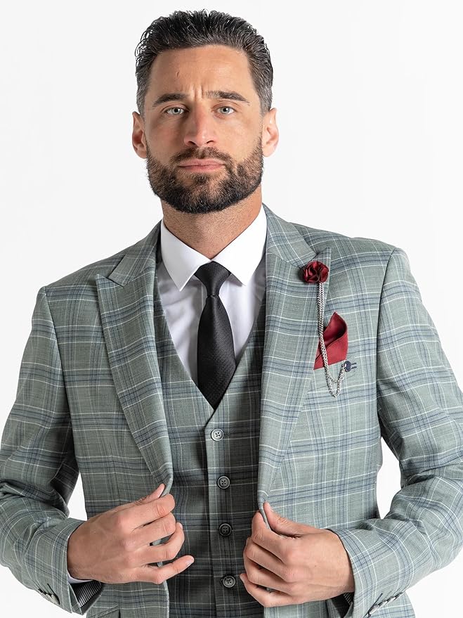 Buy Mens Kensington Olive Green Tailored Fit Wool Blend Suit â€“ Weddings, Business Meetings, and Formal Occasions Suit Order Suit Online. - The Tie Company