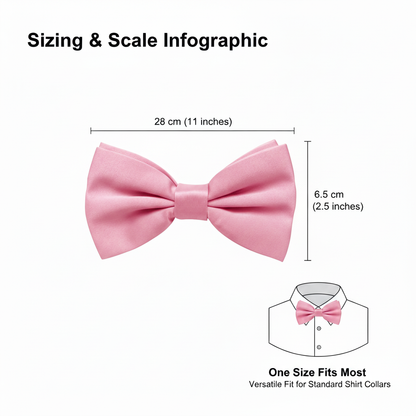 Baby Pink Bow Tie for Men