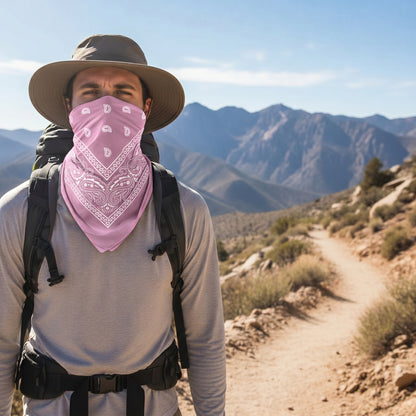 Baby Pink Paisley Cotton Bandana