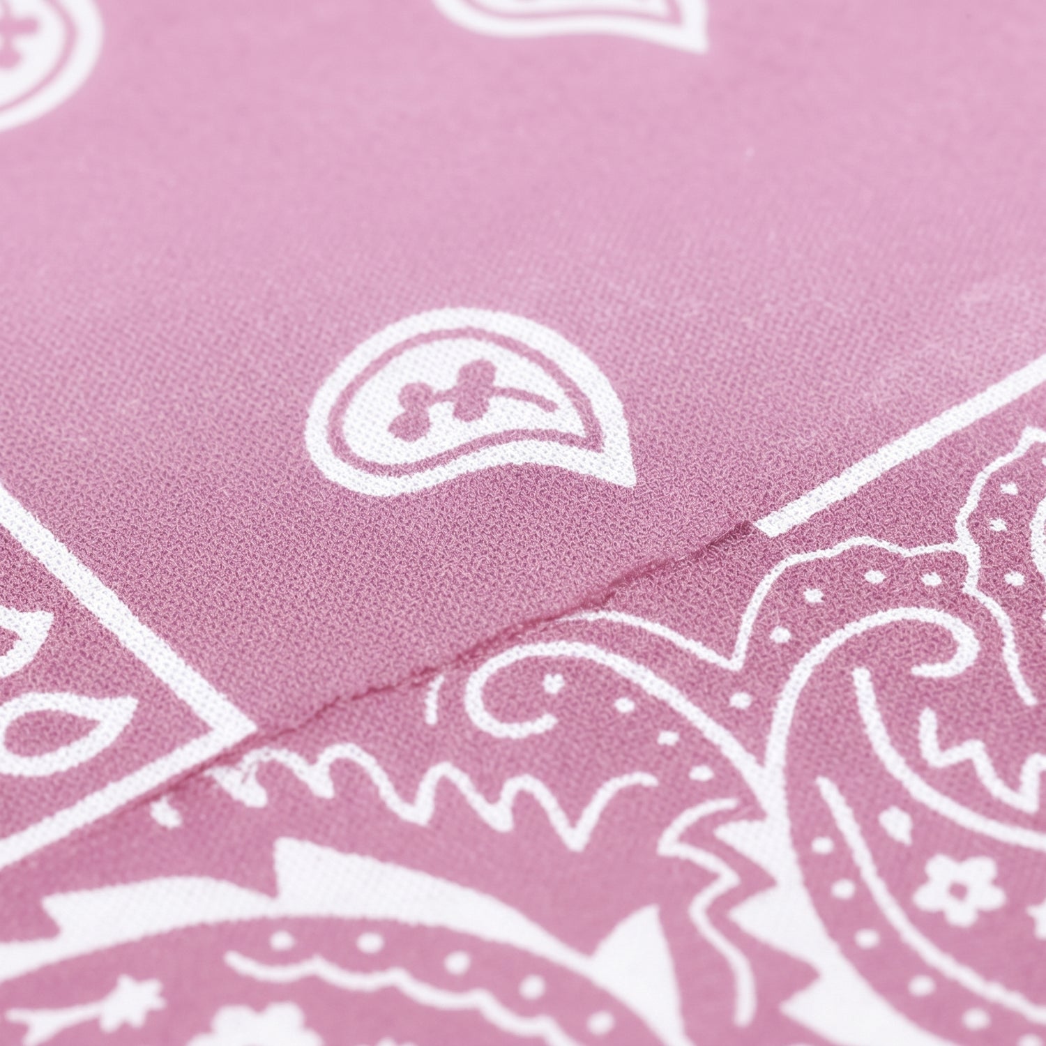 Baby Pink Paisley Cotton Bandana