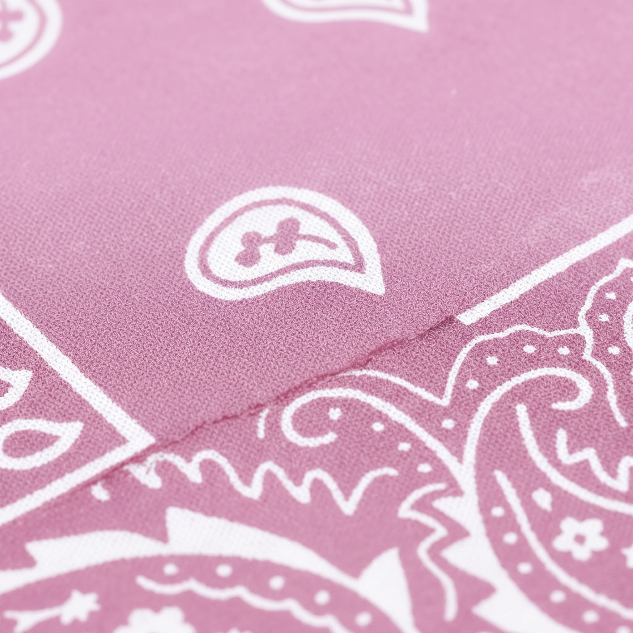 Baby Pink Paisley Cotton Bandana