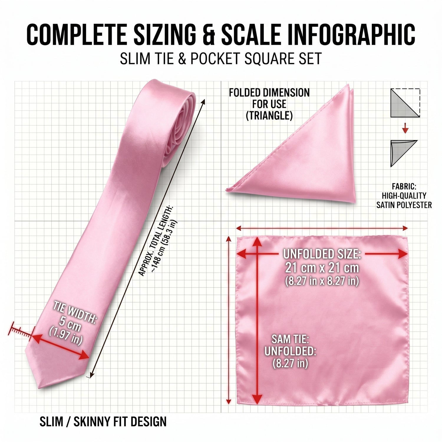 Baby Pink pocket squares for suits