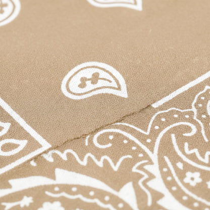 Beige Paisley Polyester Bandana