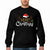 Merry Christmas with Santa Hat and Antlers – Black Sweatshirt