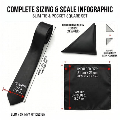 Black folding of pocket square