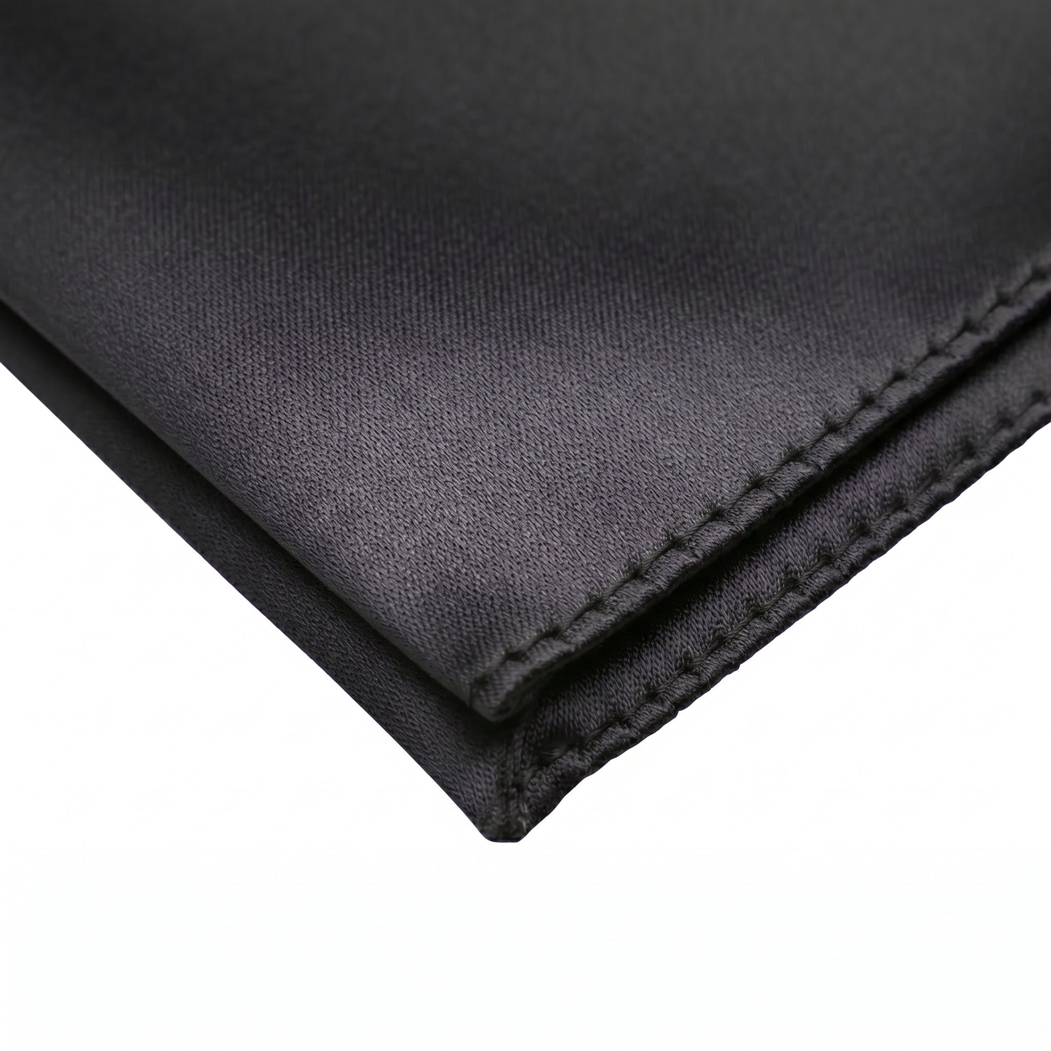 Black folding of pocket square