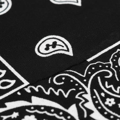 Black Paisley Cotton Bandana