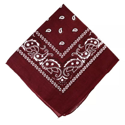 Brown Paisley Cotton Bandana