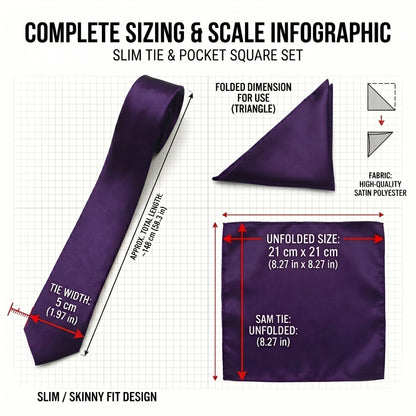 Dark Purple folding of pocket square