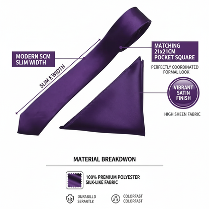 Dark Purple folding of pocket square