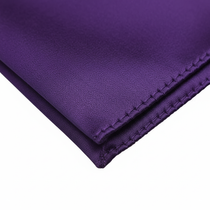 Dark Purple folding of pocket square