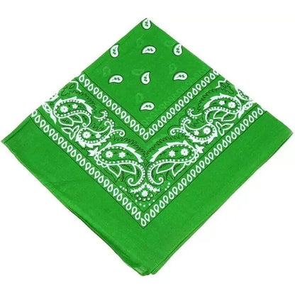 Green Paisley Cotton Bandana