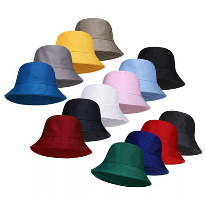 Maroon Bucket Hat in Cotton - Summer Hat for Men &amp; Women