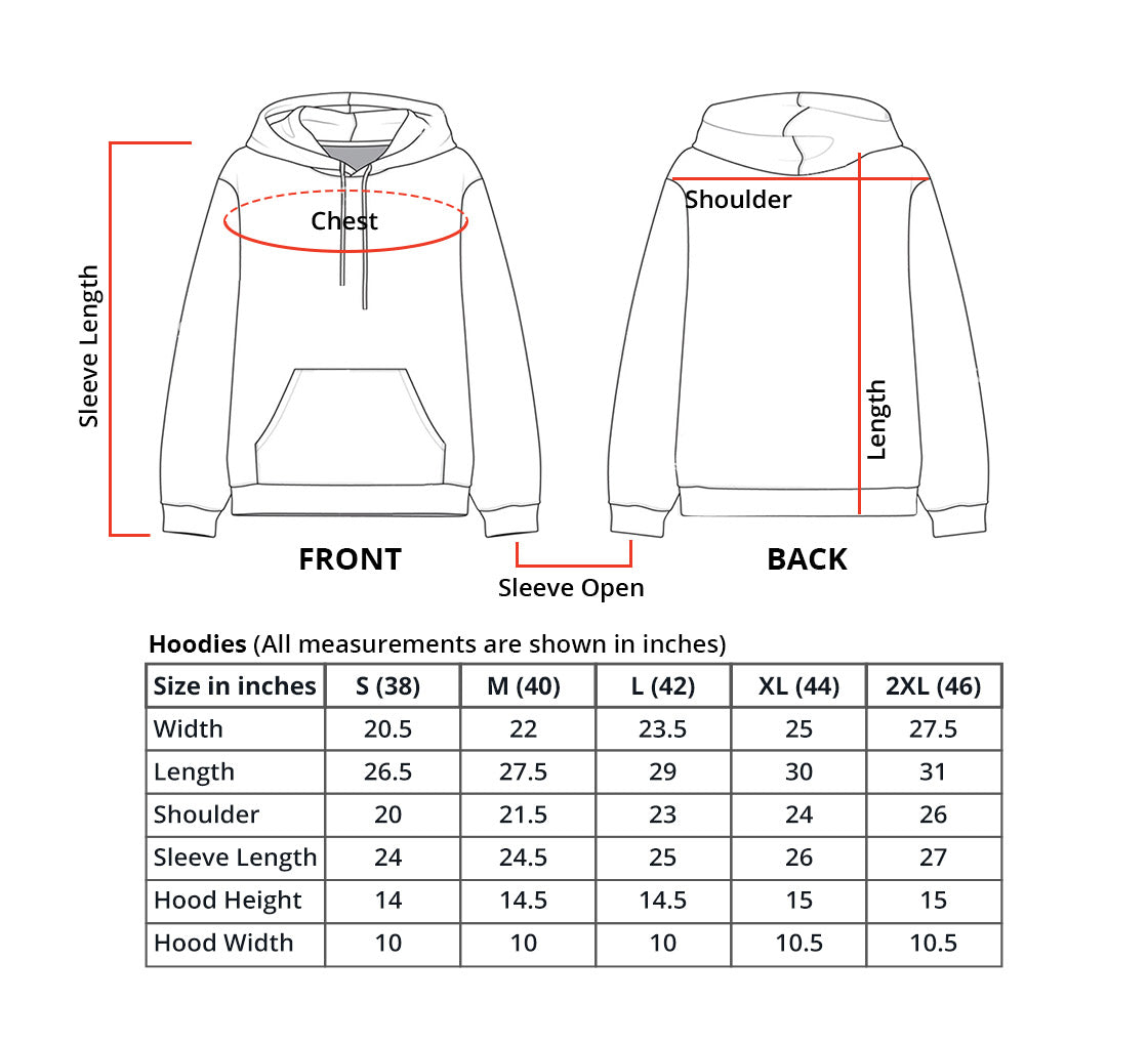 Mens White Relaxed Fit Hoodie Sweatshirt