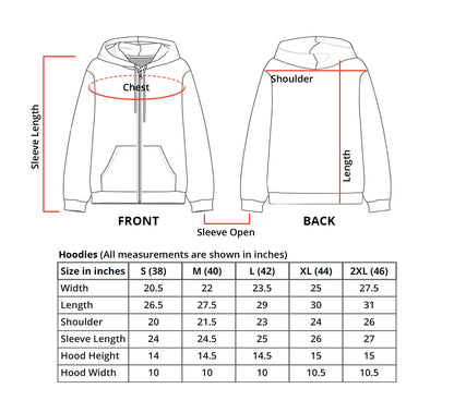 Mens Black Relaxed Fit Zip Up Hoodie Sweatshirt