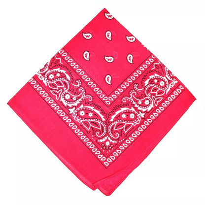 Hot Pink Paisley Cotton Bandana