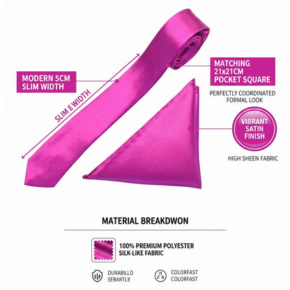 Hot Pink pocket squares for suits