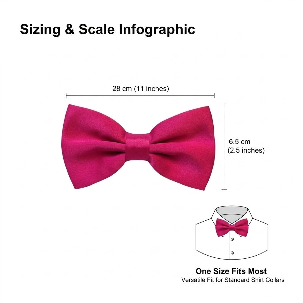 Hot Pink Bow Tie for Men
