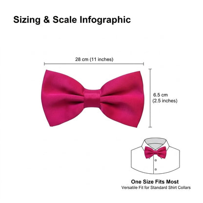 Hot Pink Bow Tie for Men