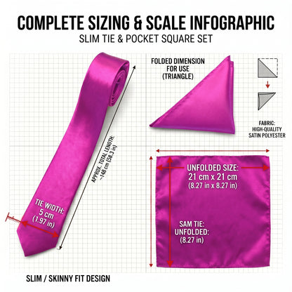 Hot Pink pocket squares for suits