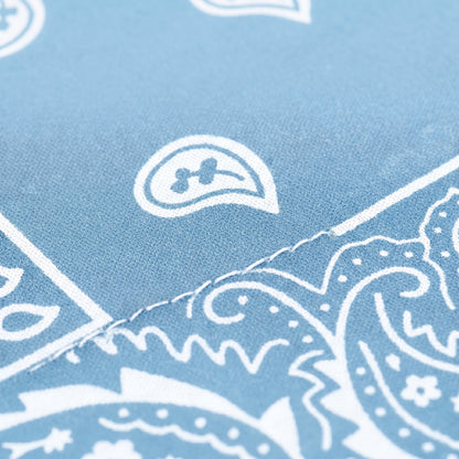 Light Blue Paisley Cotton Bandana