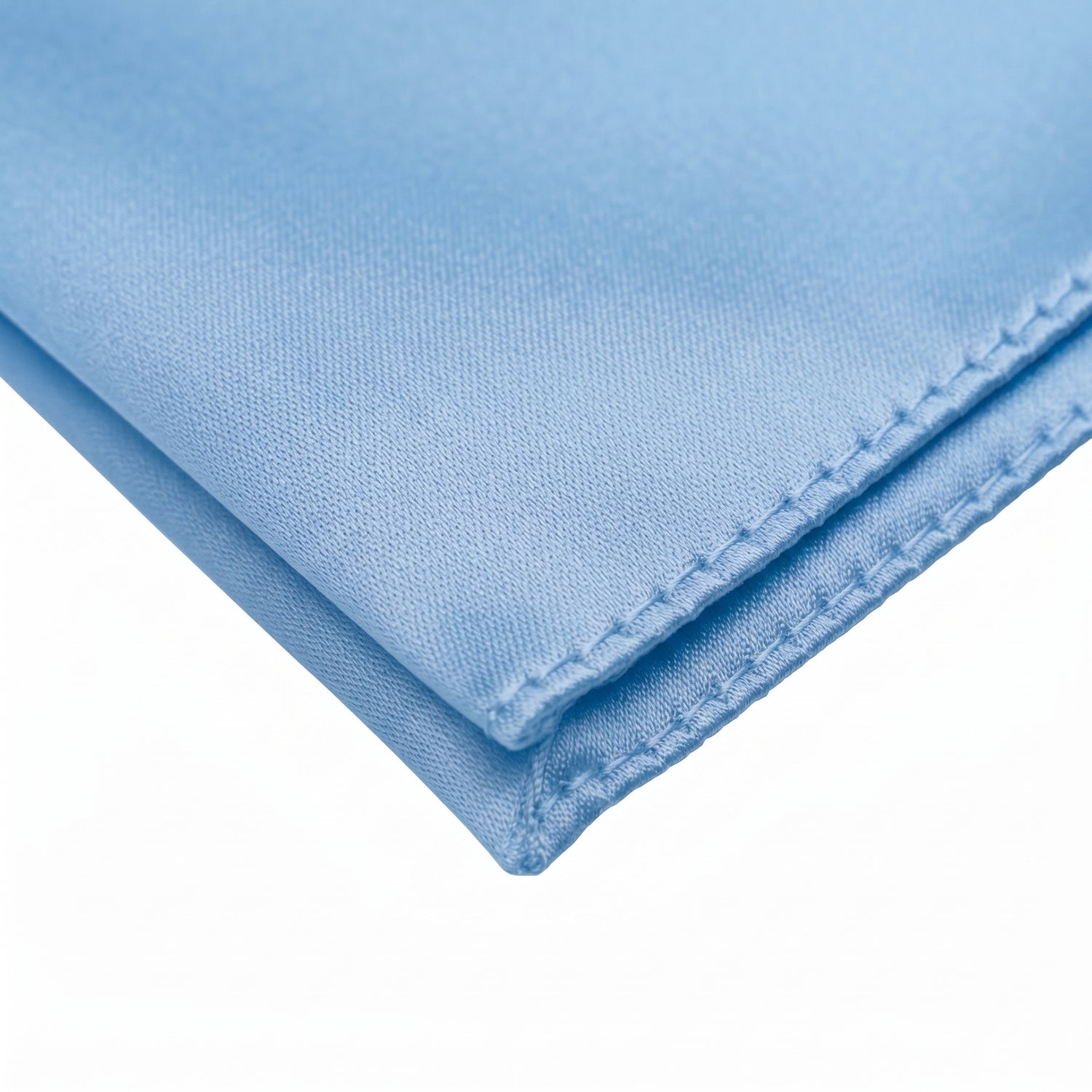 Light Blue folding of pocket square