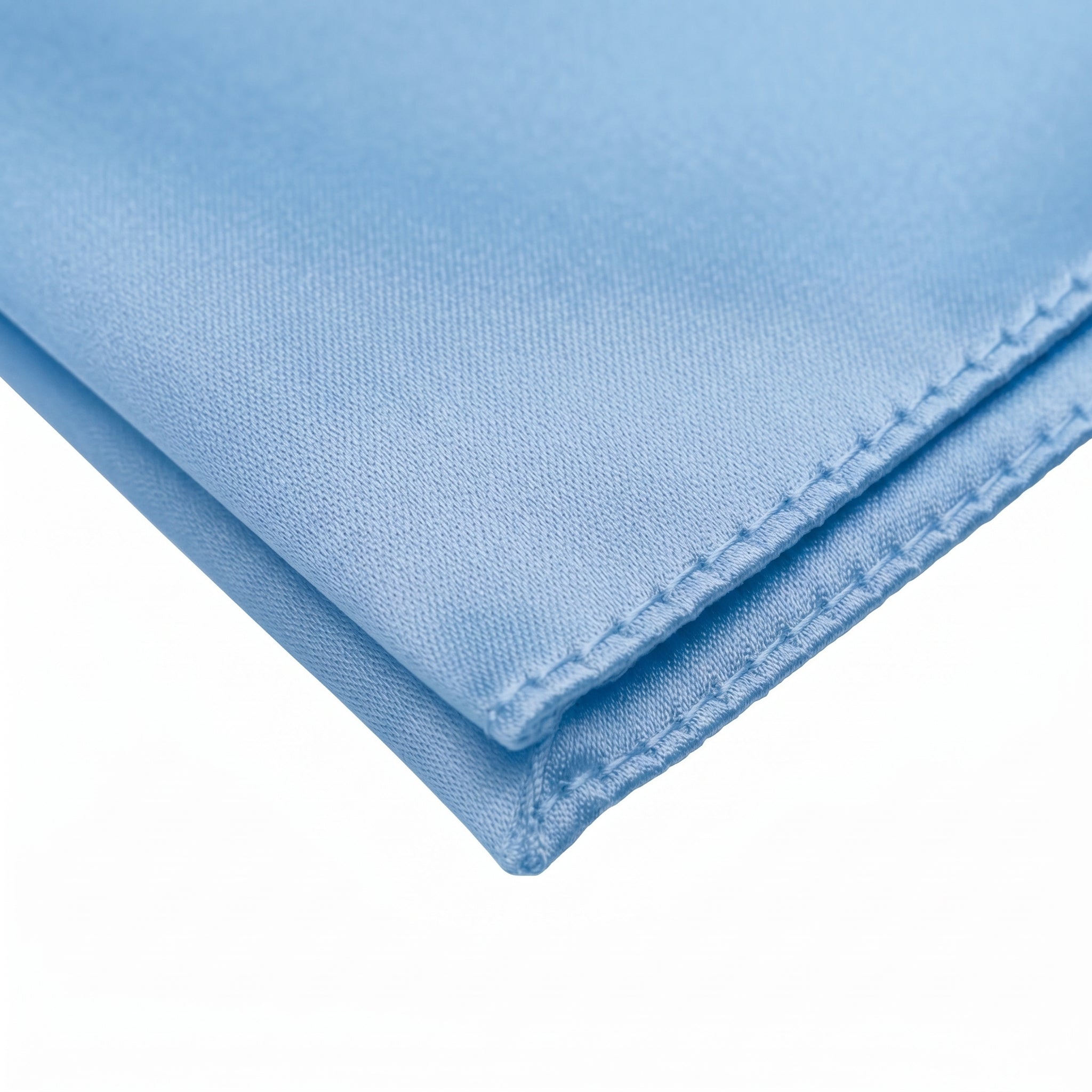 Light Blue folding of pocket square