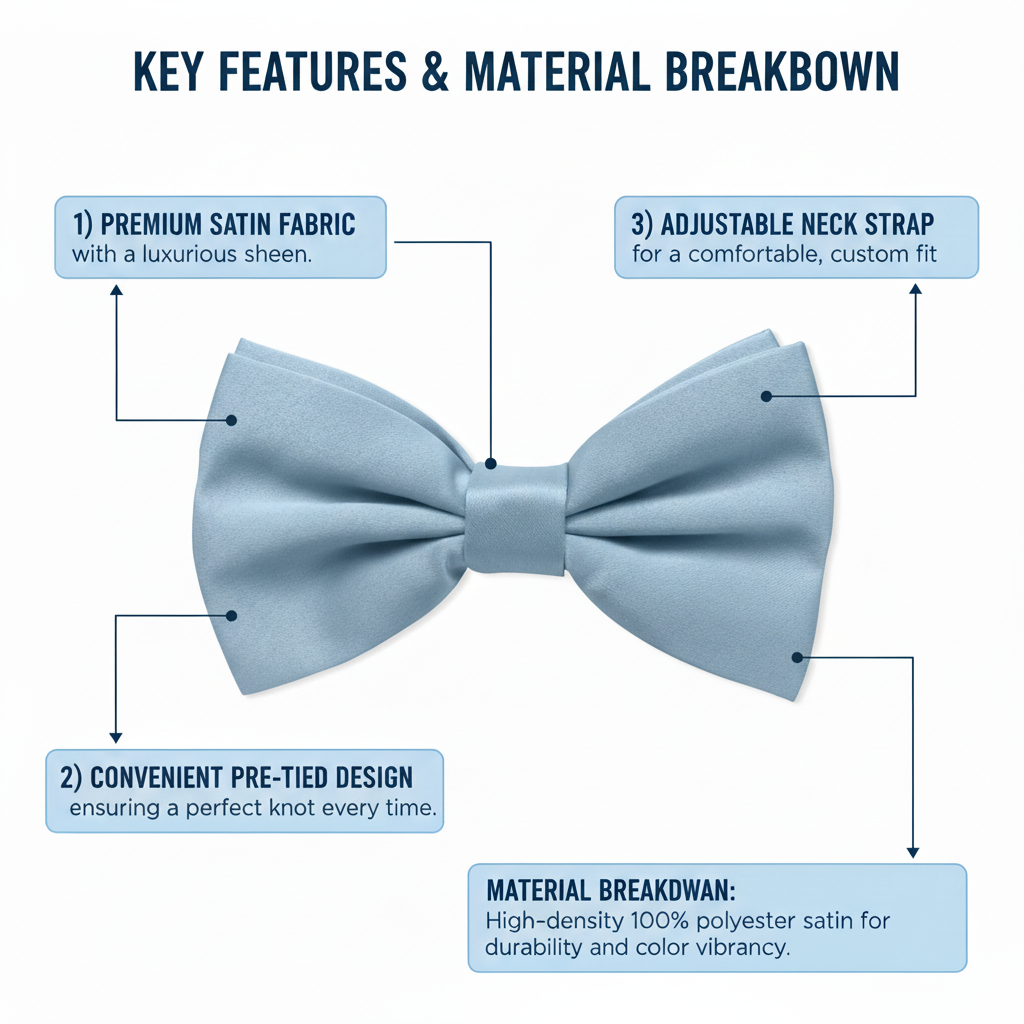 Light Blue Bow Tie for Men