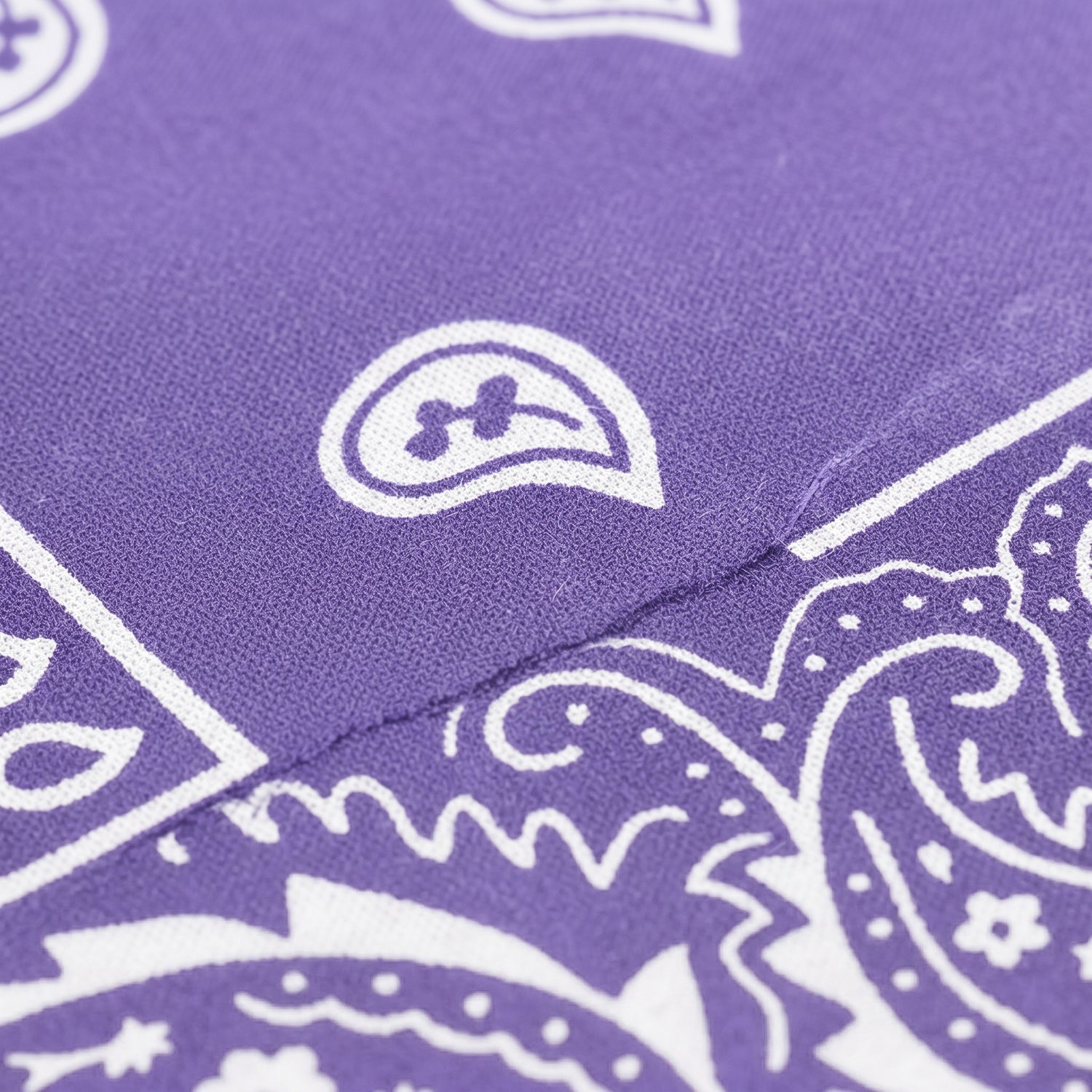 Light Purple Paisley Polyester Bandana