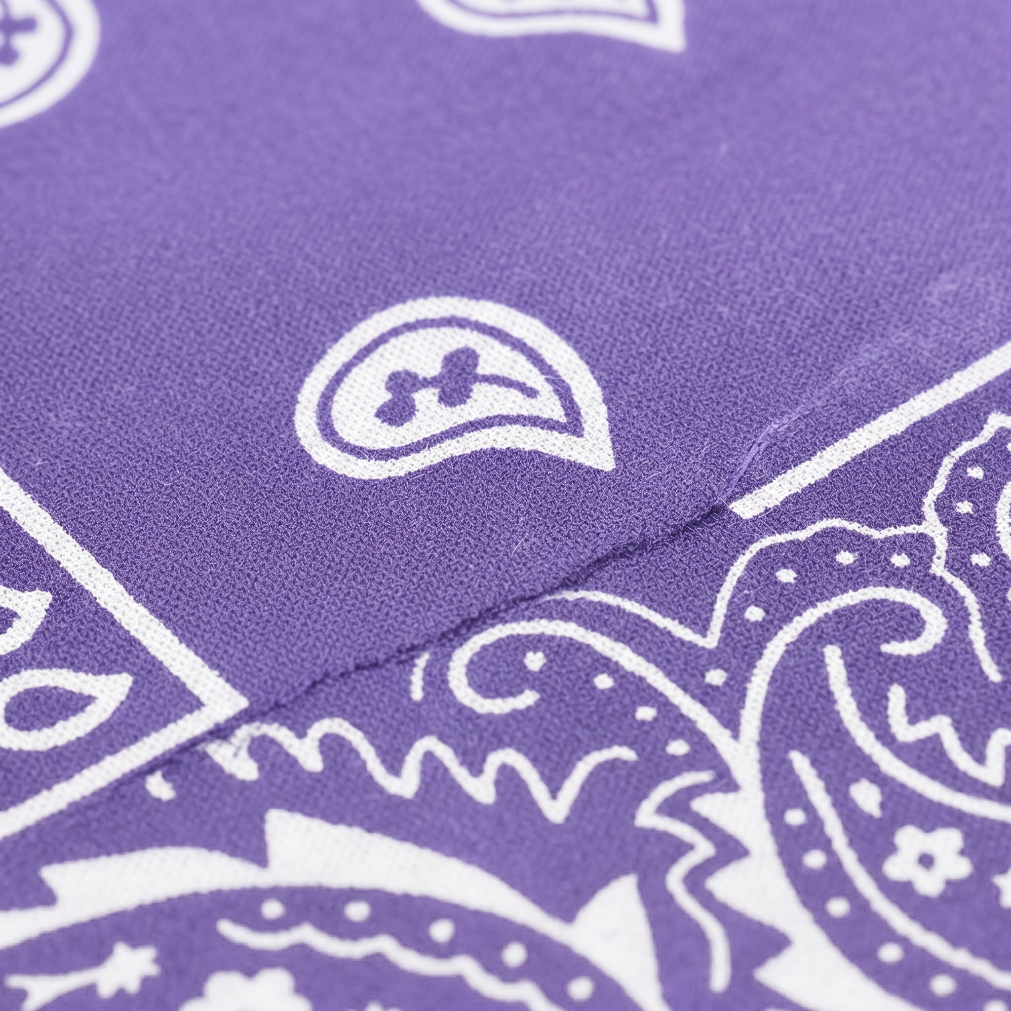 Light Purple Paisley Polyester Bandana